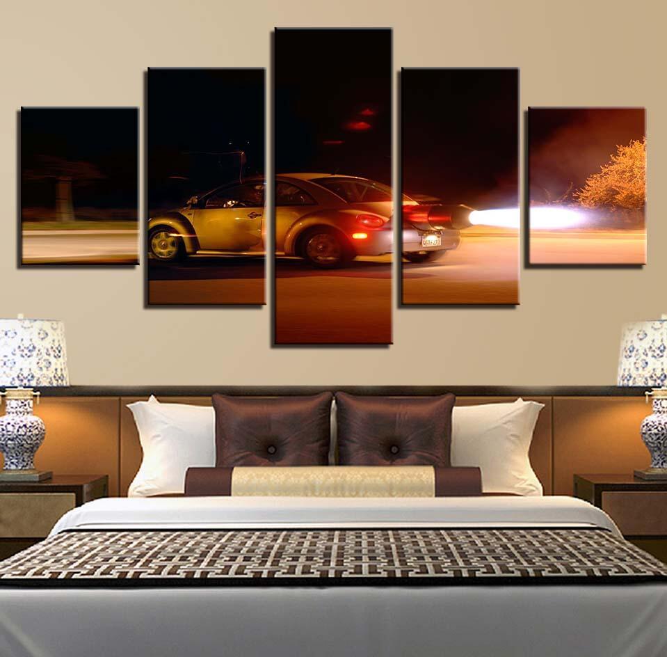 Vintage Vehicle 2 - Automative 5 Panel Canvas Art Wall Decor Vintage Vehicle 2 - Automative 5 Panel Canvas Art Wall Decor