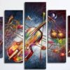 Violen - Music 5 Panel Canvas Art Wall Decor