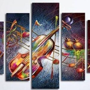 Violen - Music 5 Panel Canvas Art Wall Decor
