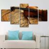 Violin And Sheet - Music 5 Panel Canvas Art Wall Decor
