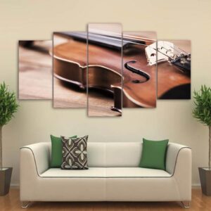 Violin Classical Music Instrument - Music 5 Panel Canvas Art Wall Decor