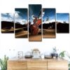 Violin Desert - Music 5 Panel Canvas Art Wall Decor