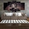 Virgin Mary Effigy - Religion 5 Panel Canvas Art Wall Decor