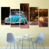 Volkswagen Beetle Car 01 - Automative 5 Panel Canvas Art Wall Decor