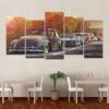 Volkswagen Beetle Car 3 - Automative 5 Panel Canvas Art Wall Decor
