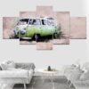 Volkswagen Bus Car - Automative 5 Panel Canvas Art Wall Decor