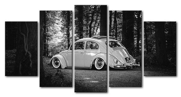 Volkswagen Vw Beetle Bug Car - Automative 5 Panel Canvas Art Wall Decor Volkswagen Vw Beetle Bug Car - Automative 5 Panel Canvas Art Wall Decor