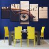 Volkswagen Vw Beetle Bug Vintage Rod - Automative 5 Panel Canvas Art Wall Decor