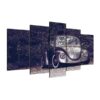 Vw Bug Beetle Lowrider Slammed - Automative 5 Panel Canvas Art Wall Decor
