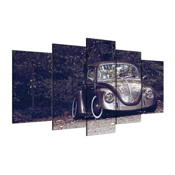 Vw Bug Beetle Lowrider Slammed - Automative 5 Panel Canvas Art Wall Decor Vw Bug Beetle Lowrider Slammed - Automative 5 Panel Canvas Art Wall Decor