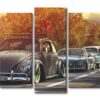 Vw Cruise Volkswagen Beetle Bug Ghia Bus - Automotive 5 Panel Canvas Art Wall Decor