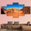 Wadi Rum Desert Jordan - Nature 5 Panel Canvas Art Wall Decor