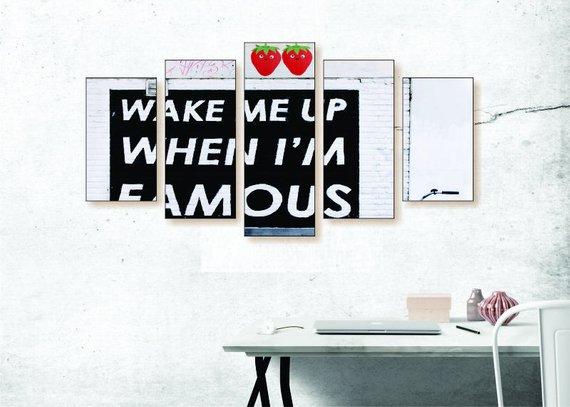 Wake Me Up - Abstract 5 Panel Canvas Art Wall Decor Wake Me Up - Abstract 5 Panel Canvas Art Wall Decor
