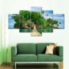 Walk To Paradise Island 01 - Nature 5 Panel Canvas Art Wall Decor
