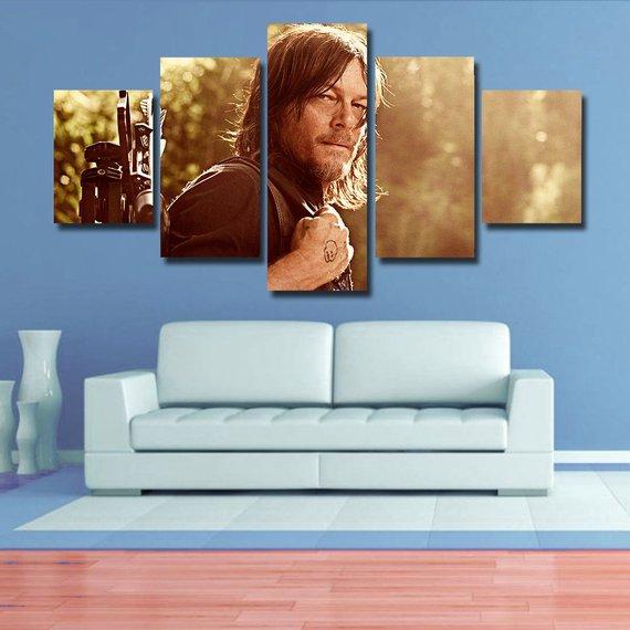 Walking Dead 01 - Movie 5 Panel Canvas Art Wall Decor Walking Dead 01 - Movie 5 Panel Canvas Art Wall Decor