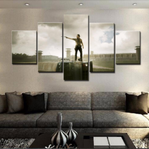 Walking Dead Characters - Movie 5 Panel Canvas Art Wall Decor