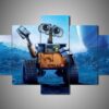 Wall-E 3 - Cartoon 5 Panel Canvas Art Wall Decor