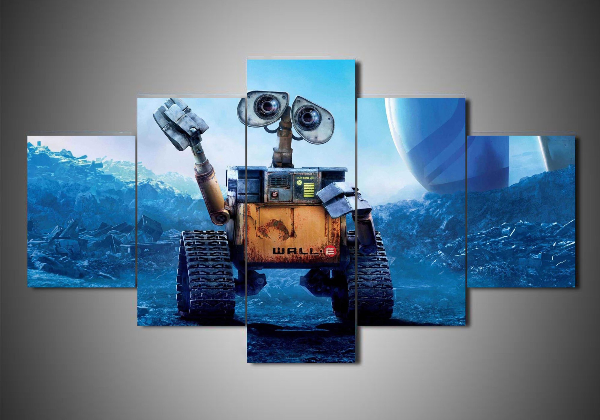 Wall-E 3 - Cartoon 5 Panel Canvas Art Wall Decor Wall-E 3 - Cartoon 5 Panel Canvas Art Wall Decor