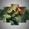 Warcraft 1 - Gaming 5 Panel Canvas Art Wall Decor