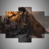 Warcraft 4 - Gaming 5 Panel Canvas Art Wall Decor