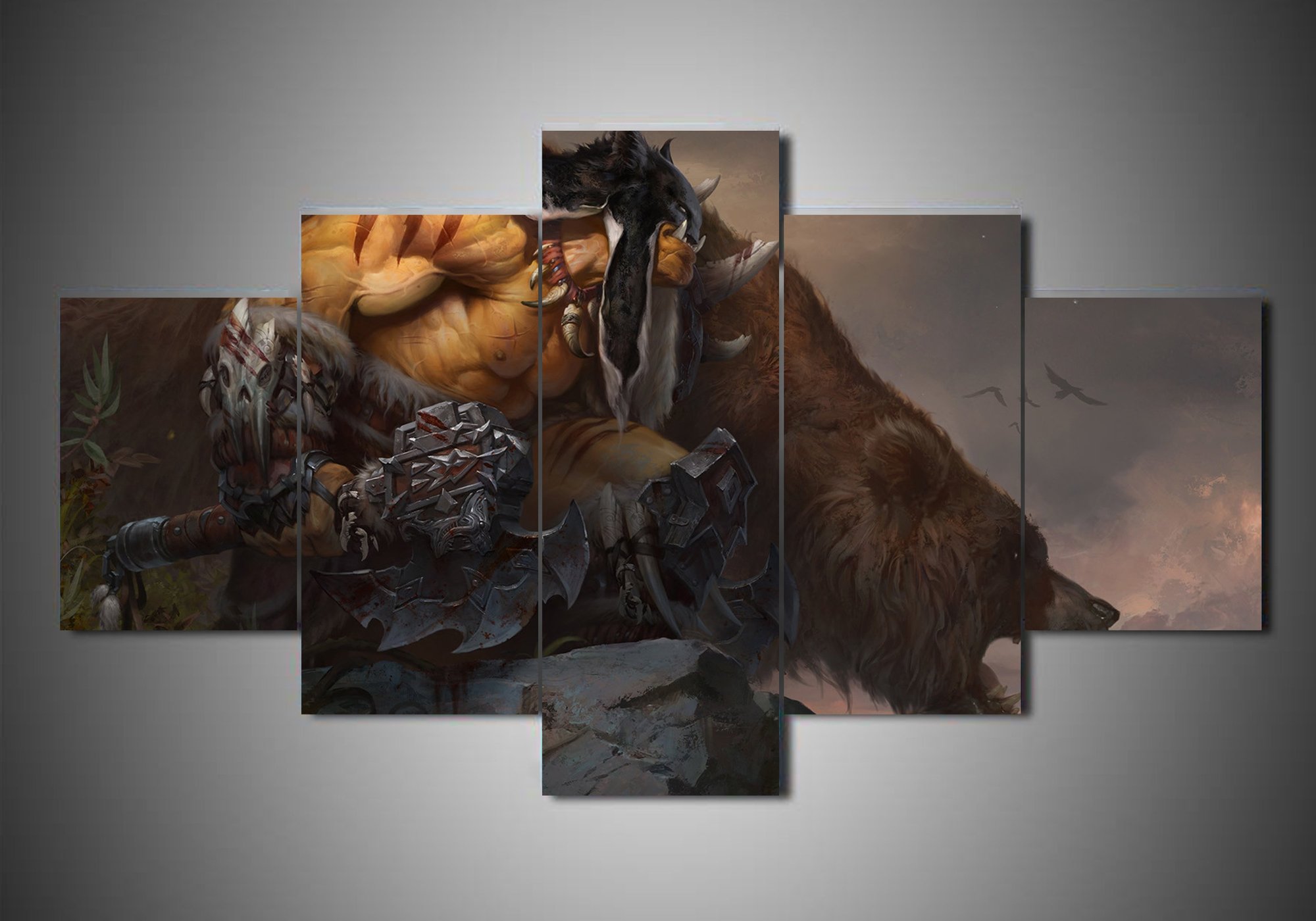 Warcraft 4 - Gaming 5 Panel Canvas Art Wall Decor Warcraft 4 - Gaming 5 Panel Canvas Art Wall Decor