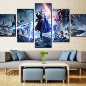 Warhammer 40000 Game - Gaming 5 Panel Canvas Art Wall Decor