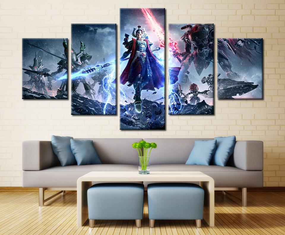 Warhammer 40000 Game - Gaming 5 Panel Canvas Art Wall Decor Warhammer 40000 Game - Gaming 5 Panel Canvas Art Wall Decor