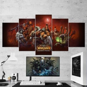 Warlords Of Draenor - Gaming 5 Panel Canvas Art Wall Decor