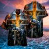 Warrior Of Christ Cross Lion All Over Printed Hawaiian Shirt