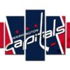 Washington Capitals Nhl Team Blue - Sport 5 Panel Canvas Art Wall Decor