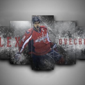 Washington Capitals - Alex Ovechkin - Sport 5 Panel Canvas Art Wall Decor