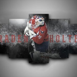 Washington Capitals - Braden Holtby - Sport 5 Panel Canvas Art Wall Decor