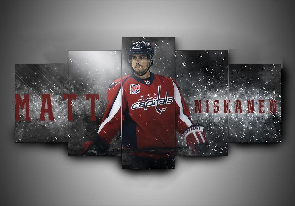 Washington Capitals - Matt Niskanen - Sport 5 Panel Canvas Art Wall Decor Washington Capitals - Matt Niskanen - Sport 5 Panel Canvas Art Wall Decor