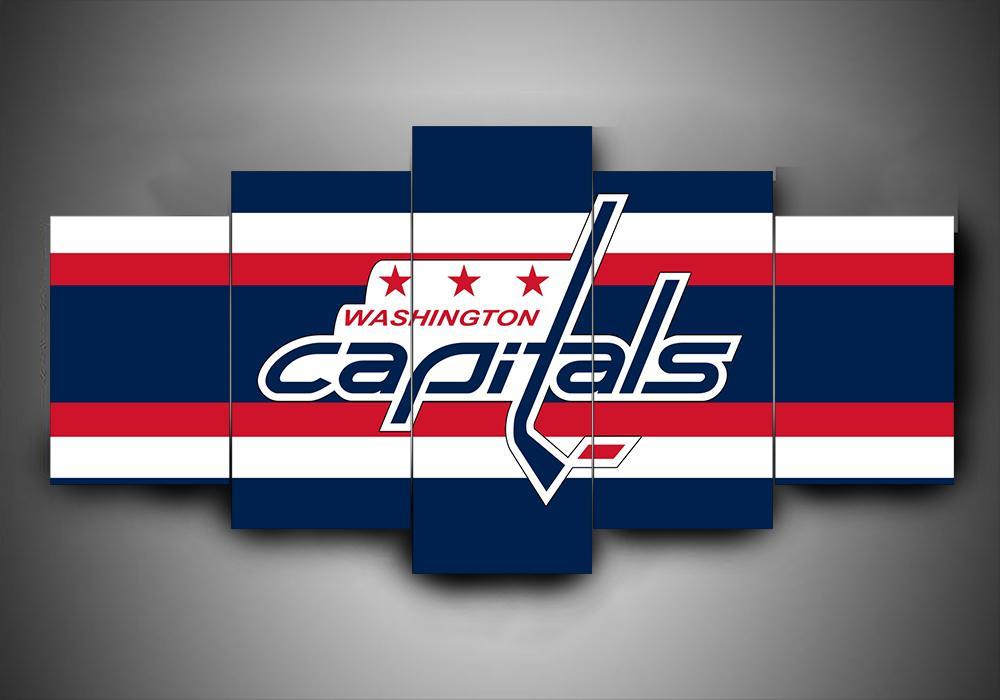 Washington Capitals - Sport 5 Panel Canvas Art Wall Decor Washington Capitals - Sport 5 Panel Canvas Art Wall Decor