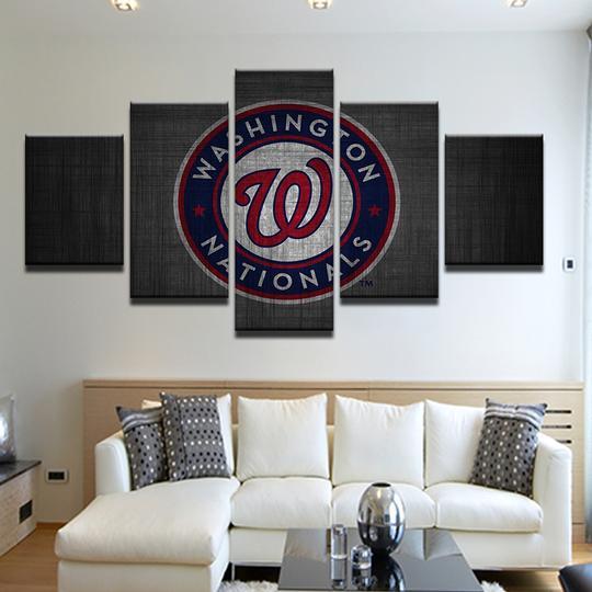 Washington Nationals 34 - Sport 5 Panel Canvas Art Wall Decor Washington Nationals 34 - Sport 5 Panel Canvas Art Wall Decor