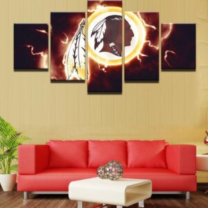 Washington Redskins 1 - Sport 5 Panel Canvas Art Wall Decor