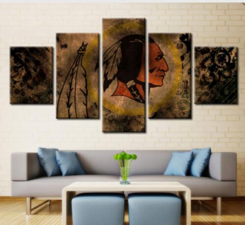 Washington Redskins 2 - Sport 5 Panel Canvas Art Wall Decor Washington Redskins 2 - Sport 5 Panel Canvas Art Wall Decor