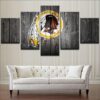 Washington Redskins 3 - Sport 5 Panel Canvas Art Wall Decor