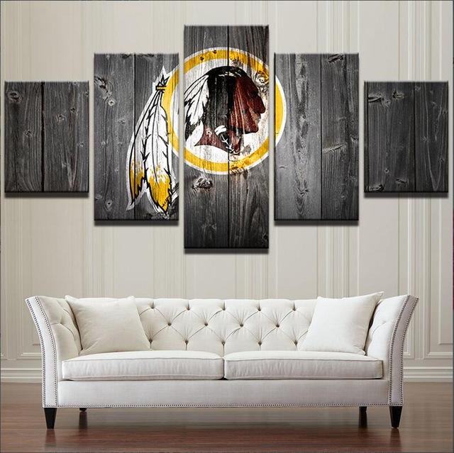 Washington Redskins 3 - Sport 5 Panel Canvas Art Wall Decor Washington Redskins 3 - Sport 5 Panel Canvas Art Wall Decor