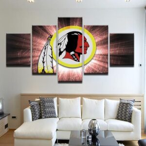 Washington Redskins 4 - Sport 5 Panel Canvas Art Wall Decor