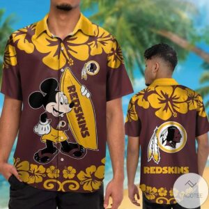 Washington Redskins & Mickey Mouse Hawaiian Shirt