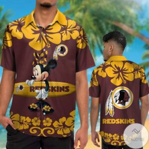 Washington Redskins & Minnie Mouse Hawaiian Shirt