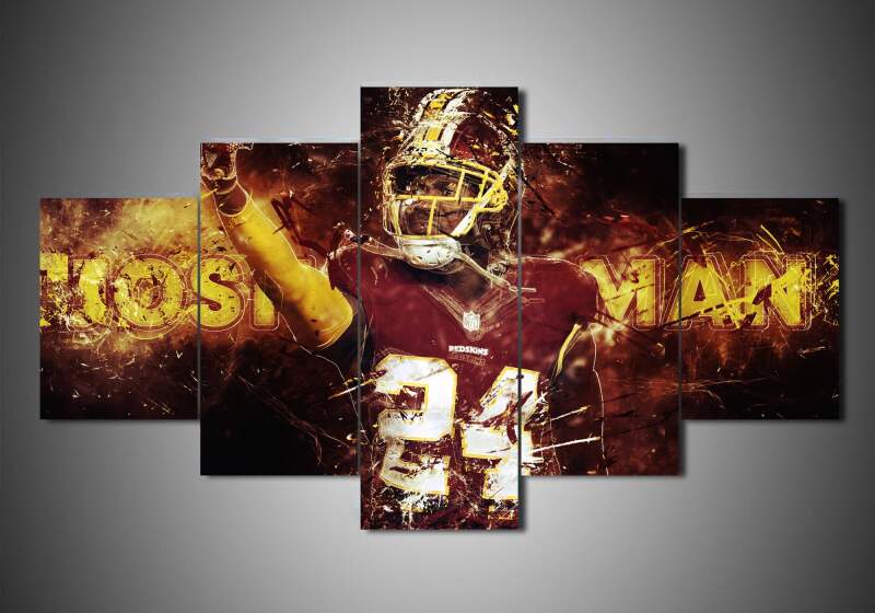 Washington Redskins - Josh Norman - Sport 5 Panel Canvas Art Wall Decor Washington Redskins - Josh Norman - Sport 5 Panel Canvas Art Wall Decor