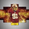 Washington Redskins - Ryan Kerrigan - Sport 5 Panel Canvas Art Wall Decor