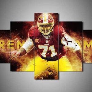 Washington Redskins - Trent Williams - Sport 5 Panel Canvas Art Wall Decor