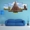 Wat Mahathat Temple In Thailand - Nature 5 Panel Canvas Art Wall Decor