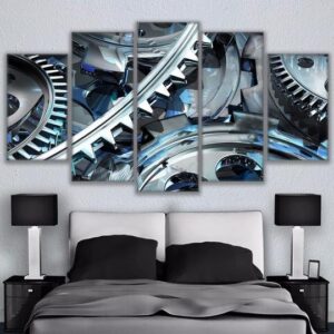 Watch Gears - Automative 5 Panel Canvas Art Wall Decor