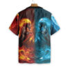 Water And Fire Horse Shirt For Men Hawaiian Shirt