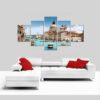 Water City Venice - Nature 5 Panel Canvas Art Wall Decor
