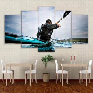 Water Sports Canoeing - Sport 5 Panel Canvas Art Wall Decor